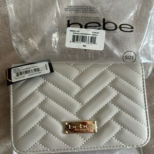 Bebe Sophia Crossbody Bag Small - Chalk with Chain Strap - Brand New in Bag/Tag